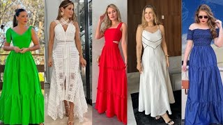 Maxi vestidos tendencia verano 2025 [upl. by Elleoj]