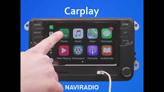 Volkswagen VW RCD360 Carplay Navigation Unit Golf MK6 Tiguan Touran EOS Scirocco Review [upl. by Kerby]