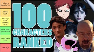 Ranking 100 TV CHARACTERS Tier List [upl. by Donela]