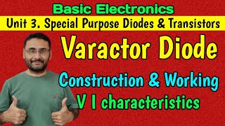 Varactor Construction amp Working Special Purpose Diode Basic Electronics BEBTech 1st year [upl. by Itirahc]