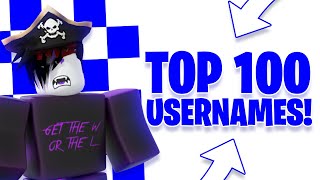 TOP 100 AWESOME Usernames For Roblox [upl. by Arrimat]