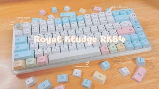 ⌨️ Royal Kludge RK84 Unboxing  New Keycaps amp Frames My First Mechanical Keyboard [upl. by Januisz]