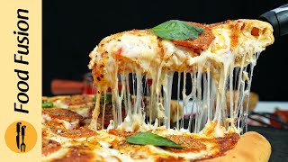 Italian Double Cheese Pizza Recipe by Food Fusion [upl. by Becker]