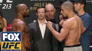 Yoel Romero vs Robert Whittaker  WeighIn  UFC 213 [upl. by Zeuqirdor589]