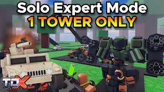 Solo Expert Mode With 1 TOWER ONLY Final Wave  Tower Defense XTDX Roblox [upl. by Septima658]