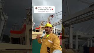 Is ship pr 20k container load hota h🛳️🗿💀shortvideo ship explore [upl. by Tanny]