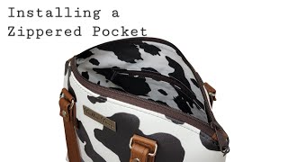 How to installsew a zippered pocket [upl. by Nellda]