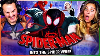 SPIDERMAN INTO THE SPIDERVERSE Movie Reaction  First Time Watch  Marvel [upl. by Aikemet]