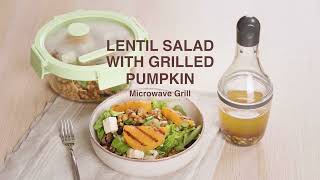 Lentil salad with grilled pumpkin  Microwave Grill  Recipes with Lékué [upl. by Hervey]