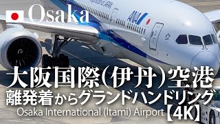 大阪国際（伊丹）空港 離発着からグランドハンドリング【4K】 Osaka International Itami Airport [upl. by Aziul485]