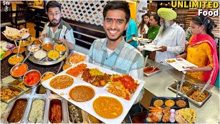 25Items Unlimited Food Buffet on Highway  Street Food India  Veg Buffet [upl. by Avon]