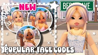 NEW POPULAR FACE CODES FOR BERRY AVENUE BLOXBURG amp ROBLOX GAMES THAT ALLOW CODES🔥🤩 [upl. by Aseen7]