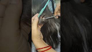 Butterfly hair cutting viral short short feeds youtube video yt short [upl. by Ennayrb]