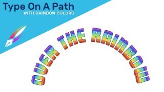 Vectornator  Type on a Path with Rainbow Colors [upl. by Eddy]