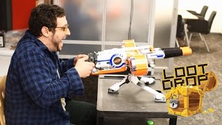 Nerf RhinoFire Nerf machine gun to the face [upl. by Sitsuj]