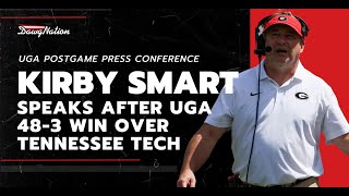 Kirby Smart updates status of Oscar Delp Nate Frazier comments on late Tennessee Tech field goal [upl. by Darahs]