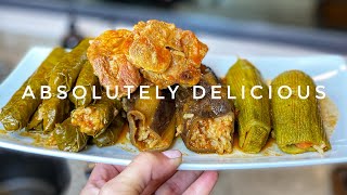 Stuffed Grape Leaves And Vegetables  ABSOLUTELY DELICIOUS [upl. by Dnaltruoc]