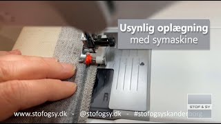 Usynlig oplæg med symaskine [upl. by Rebak]