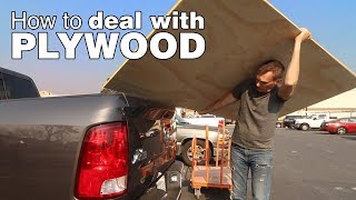 How to break down plywood A guide to cutting moving and hauling plywood by yourself [upl. by Kinghorn36]