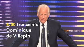 quotNous ne pouvons pas accompagner le rêve chimériquequot de BNétanyahou assure Dominique de Villepin [upl. by Adel]