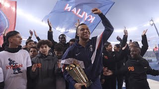 The celebration for the top scorer in the history of Paris SaintGermain Kylian Mbappé  ❤️💙 [upl. by Jahdai]