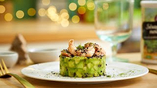 Recette de tartare davocat aux crevettes [upl. by Nilahs815]