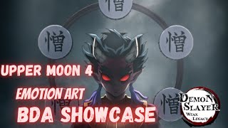 CODE  Weak Legacy  Upper Moon 4 Emotion Art  Hantengu  BDA Showcase  Requirement  Roblox [upl. by Krell]