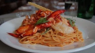 NY CHOW Report  Lobster Spaghetti at Jeffreys Grocery [upl. by Ulphia]