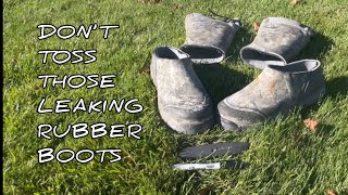 Don’t toss those leaking rubber boots [upl. by Asiel]