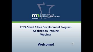 2024 SCDP Application Training Webinar [upl. by Kathryn]