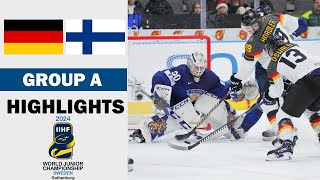 Finland vs Germany Full Highlights  Group A  2024 IIHF World Junior 12272023 [upl. by Coleville]