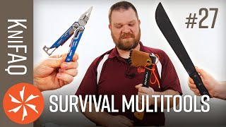 KnifeCenter FAQ 27 Best Survival MultiTools  Steampunk Knives Worst Knife Injuries More [upl. by Jillane652]