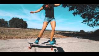 Longboard with Neena on the Original Skateboards Arbiter LCD [upl. by Eibrab929]