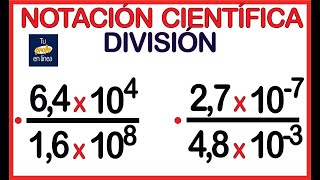 🚩NOTACIÓN CIENTÍFICA DIVISIÓN 📈 [upl. by Aiem]