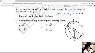 Grade 10 Math  Inscribed Angles [upl. by Chesney]