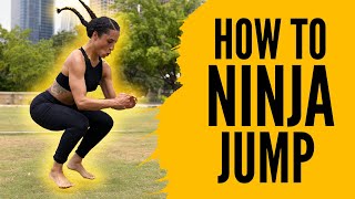 How to Ninja Jump Kneeling Jump Tutorial  FrancheskaFit [upl. by Elliven919]