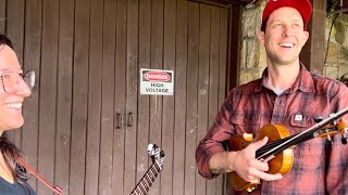 High Voltage Fiddling AJ Srubas preparing for Clifftop oldtime fiddle qualifiers got 1st place [upl. by Anaic611]