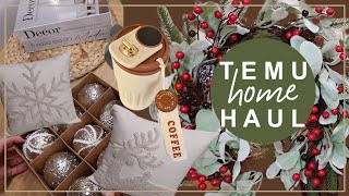 HOME DECOR🎄 wianek bombki świąteczne poszewki i gadżety do domu 🏡 TEMU [upl. by Aineval]