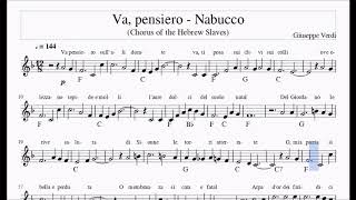 Va Pensiero  Nabucco by Verdi in F [upl. by Llednar478]