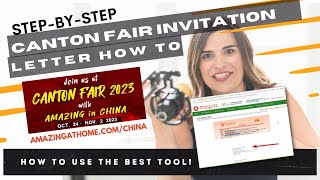 BEST Tool  How to Get an Invitation Letter Canton Fair 2023  Step by Step [upl. by Nrobyalc]