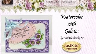 JustRite Papercraft Watercolor Techniques with Gelatos by Heidi Blankenship [upl. by Annaesor]