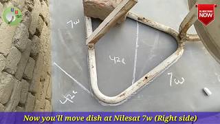 Nilesat at 7w easy and simple dish antenna setting on 2 feet dish antenna [upl. by Deelaw277]