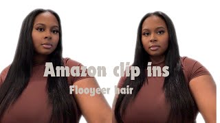 Affordable Clip Ins Amazon Flooyeer extensions [upl. by Acinor927]