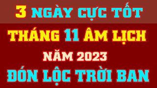 Xem Ngày Tốt Tháng 11 Âm Lịch Năm 2023  Động Thổ Cưới Hỏi Khai Trương  Vượng Tài Lộc [upl. by Amal950]