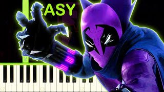 PROWLER THEME  SpiderMan Into the SpiderVerse  EASY Piano Tutorial [upl. by Dira350]