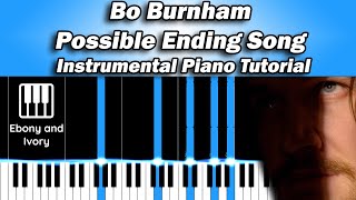 Bo Burnham  Possible Ending Song  Goodbye Piano Instrumental Tutorial on Synthesia [upl. by Auhel]