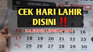 KALENDER LENGKAP WETON FULL 12 BULAN TAHUN 2016 MASEHI [upl. by Fabrin875]