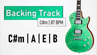 Rock Pop BACKING TRACK C Minor  Cm A E B  87 BPM  Guitar Backing Track [upl. by Hamirak291]