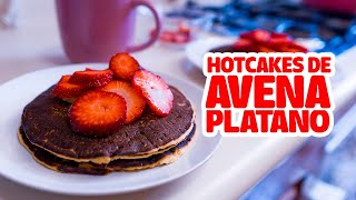 como cocinar hotcakes sin harina con plátano y avena [upl. by Ahsieit]