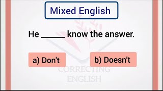 ENGLISH GRAMMAR QUIZ  MIXED ENGLISH  Can You Score 2020 [upl. by Ajit]